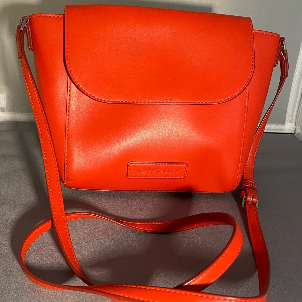 NWOT Vera Bradley Orange Leather Purse